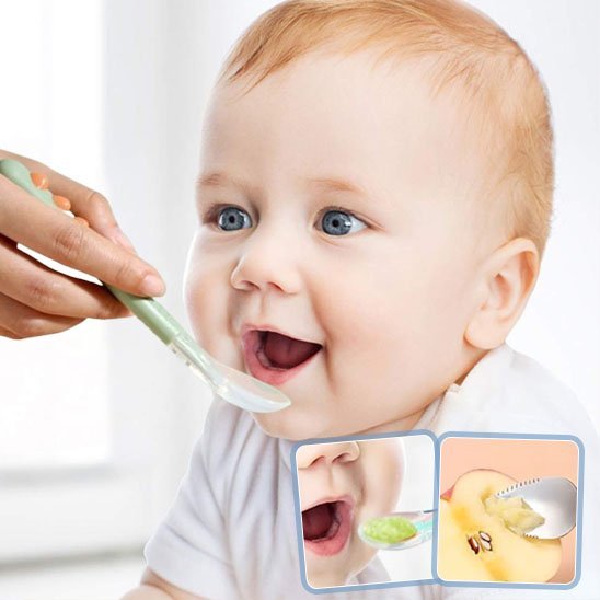 Cuillère pour bebe | Douceur Silicone - Mon paradis bébé