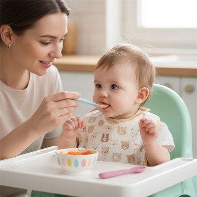 Cuillère bébé | Ergonomique Silicone Souple - Mon paradis bébé