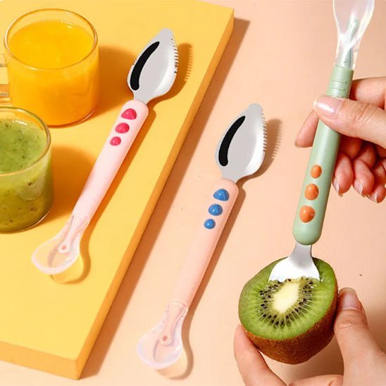 Cuillère pour bebe | Douceur Silicone - Mon paradis bébé