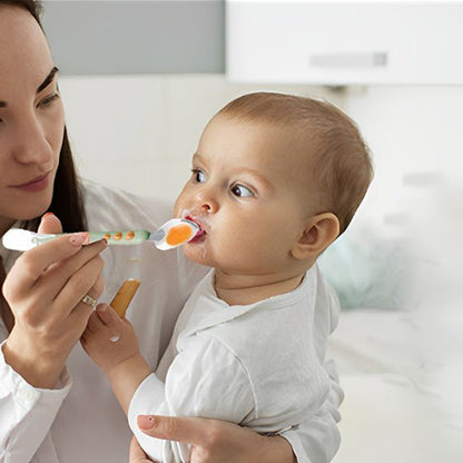 Cuillère pour bebe | Douceur Silicone - Mon paradis bébé